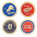 Detroit Sports Team Wooden Wall Art Set for Man Cave or Game Room