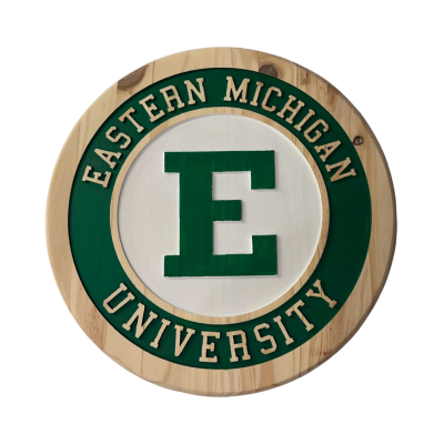 Handmade Eastern Michigan University Wood Sign: EMU Home Decor