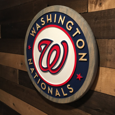 Washington Nationals Handcrafted Wood Sign – MLB Wall Decor