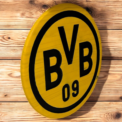Borussia Dortmund Handcrafted Wood Sign – BVB Soccer Wall Decor
