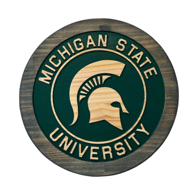 Michigan State Spartans Hand-Painted Wood Sign – MSU Wall Decor