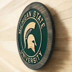 Michigan State Spartans Hand-Painted Wood Sign – MSU Wall Decor