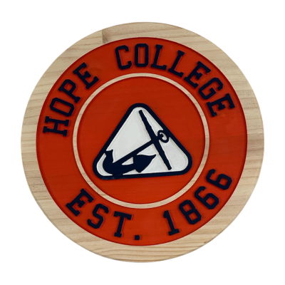 Hope College Handcrafted Wood Sign – Alumni Wall Decor