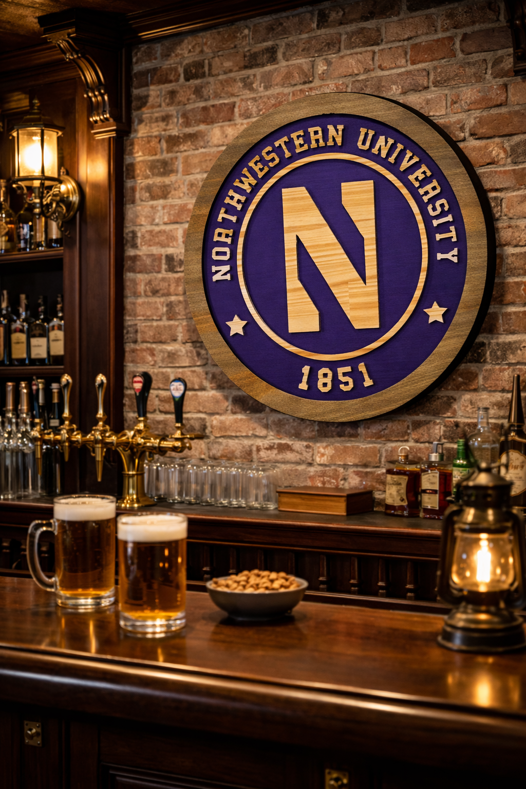 Northwestern University Wildcats Wood Sign – Handcrafted Decor