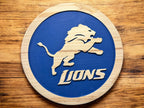 Detroit Sports Team Wooden Wall Art Set for Man Cave or Game Room