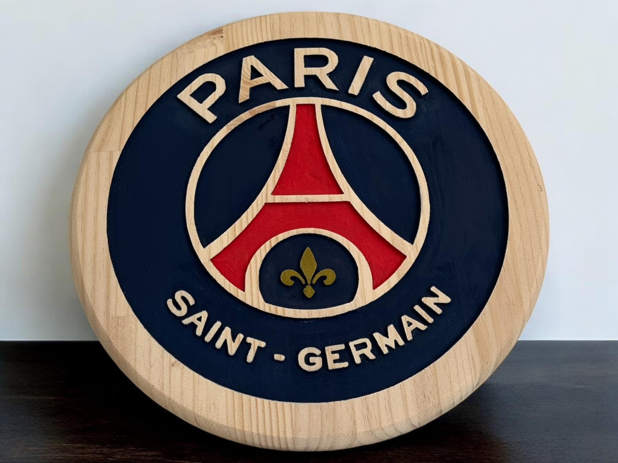 Paris Saint-Germain Handcrafted Wood Sign – Soccer Wall Decor
