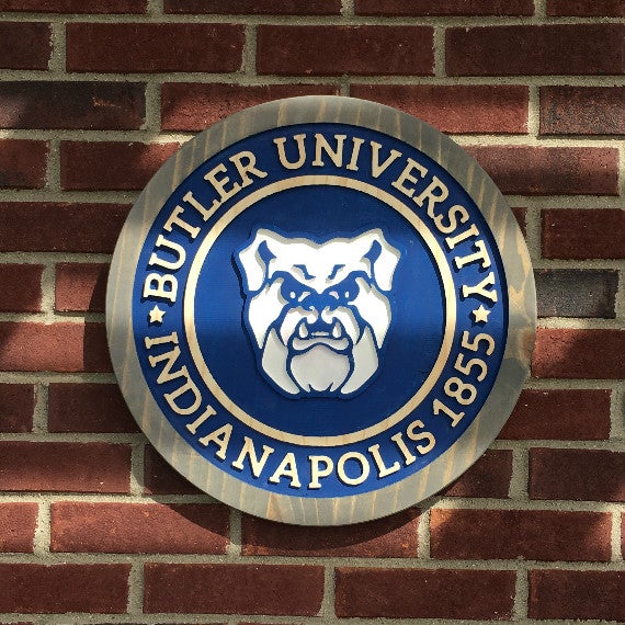 Butler University Wood Sign – Indianapolis Bulldogs Wall Decor | College Sports Gift, Man Cave, Dorm Room Sign