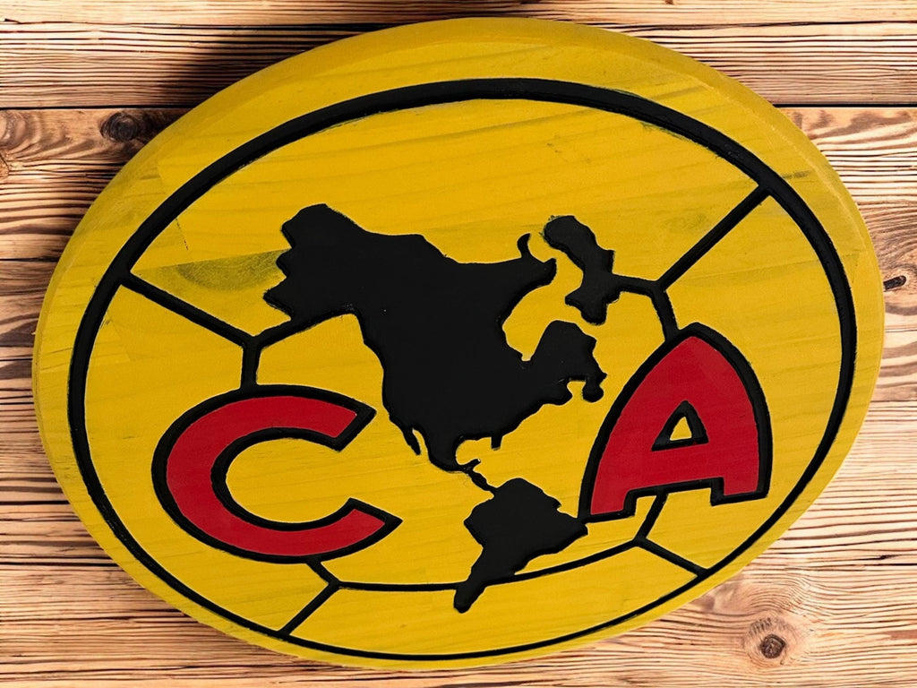 Club América Wood Sign: Carved Liga MX Soccer Wall Art