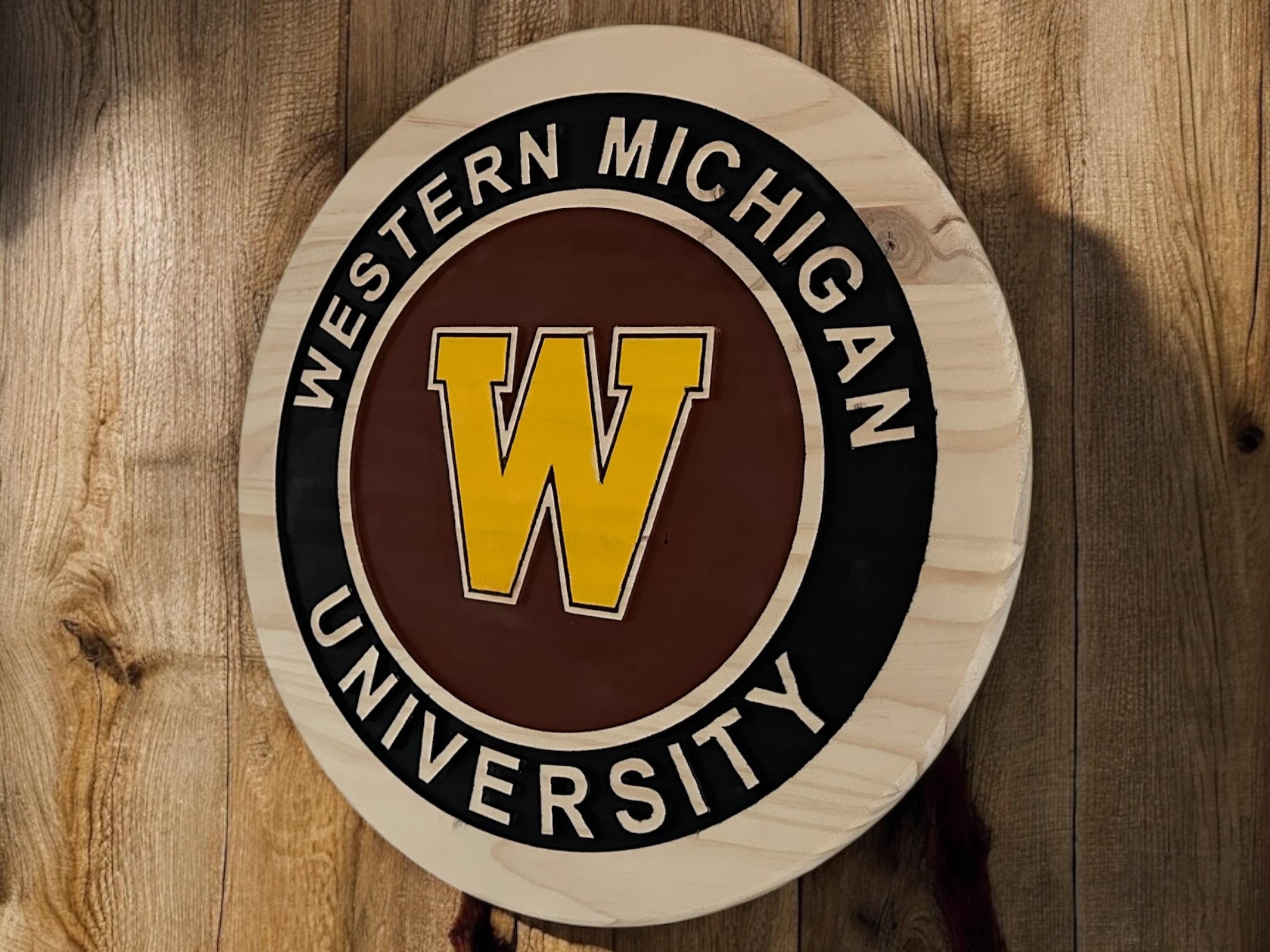 WMU Broncos Wooden Wall Sign: Western Michigan University Decor
