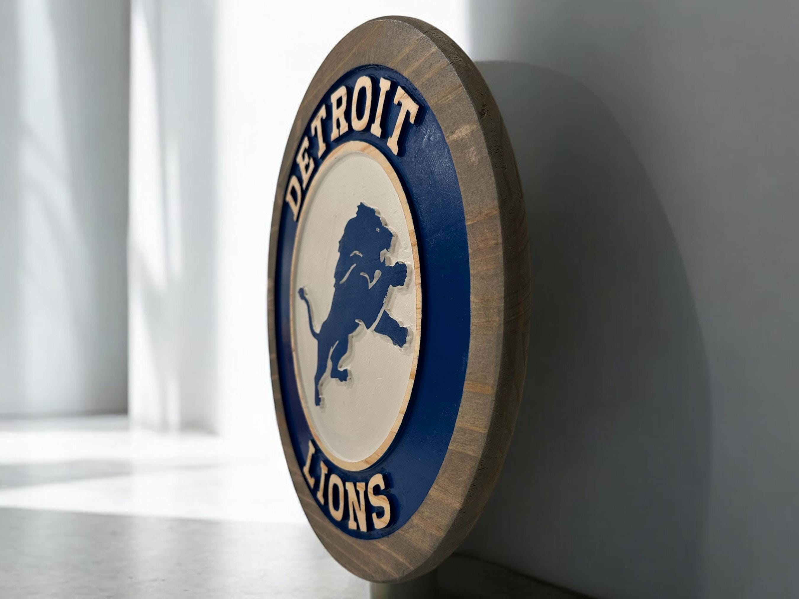 Detroit Lions wood carved Signs