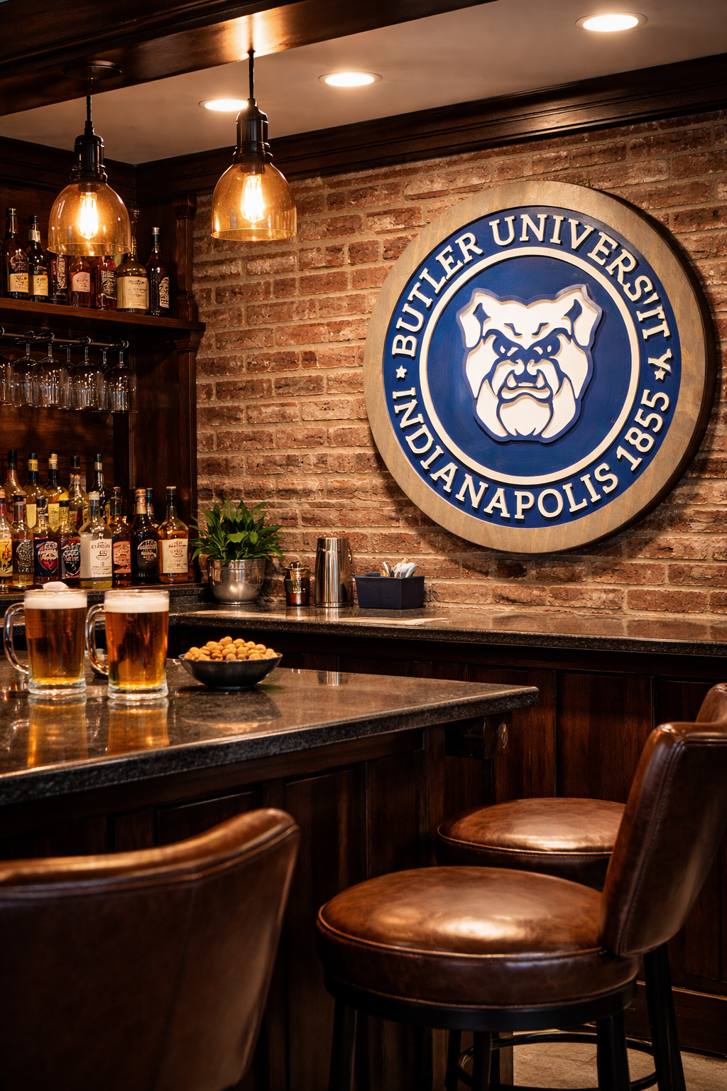 Butler University Wood Sign – Indianapolis Bulldogs Wall Decor | College Sports Gift, Man Cave, Dorm Room Sign