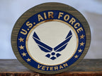 U.S. Air Force Veteran Wooden Wall Sign – Handcrafted Military Decor | Veteran Gift | Made in USA