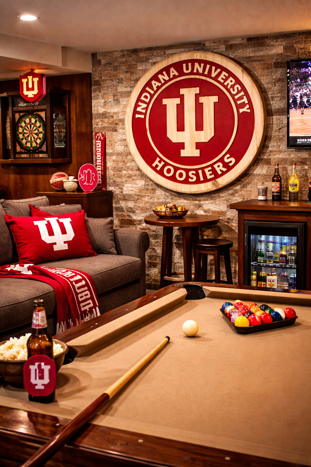 Indiana University Hoosiers Wood Sign – Handcrafted Wall Decor