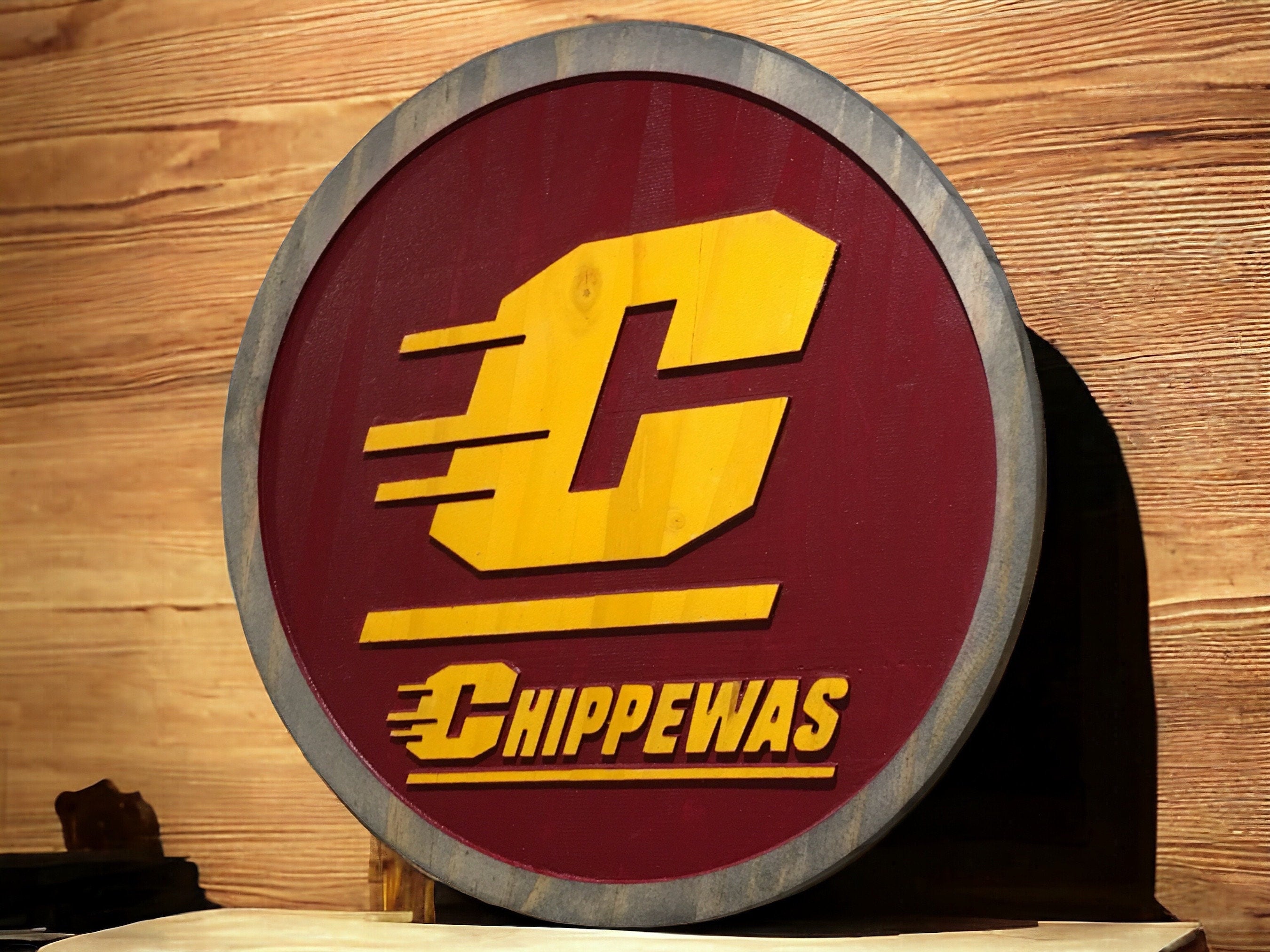 Central Michigan University Wood Sign