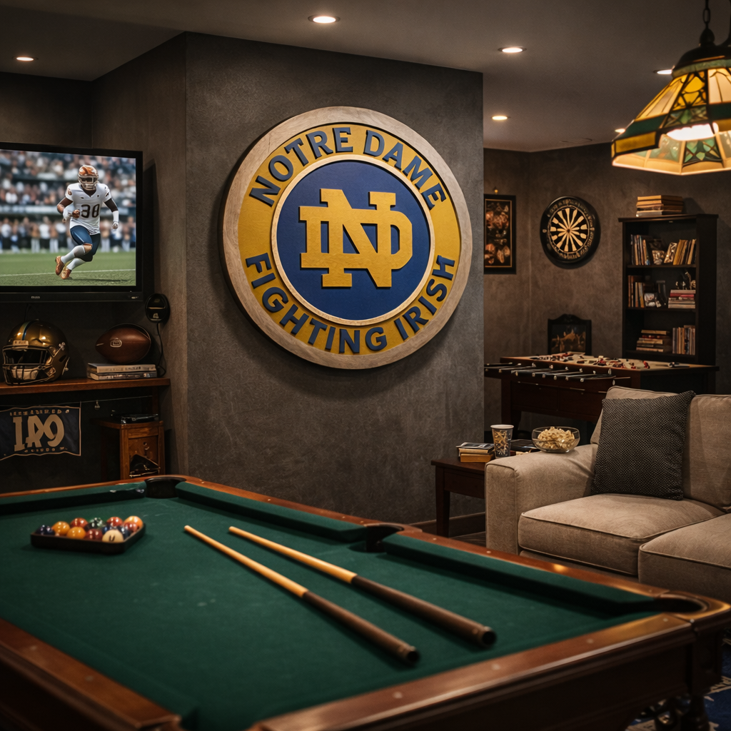 Notre Dame Fighting Irish Wood Sign – Handcrafted Wall Decor
