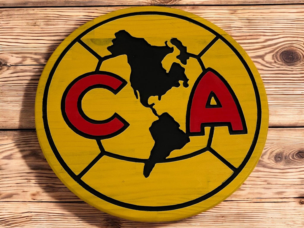 Club América Wood Sign: Carved Liga MX Soccer Wall Art