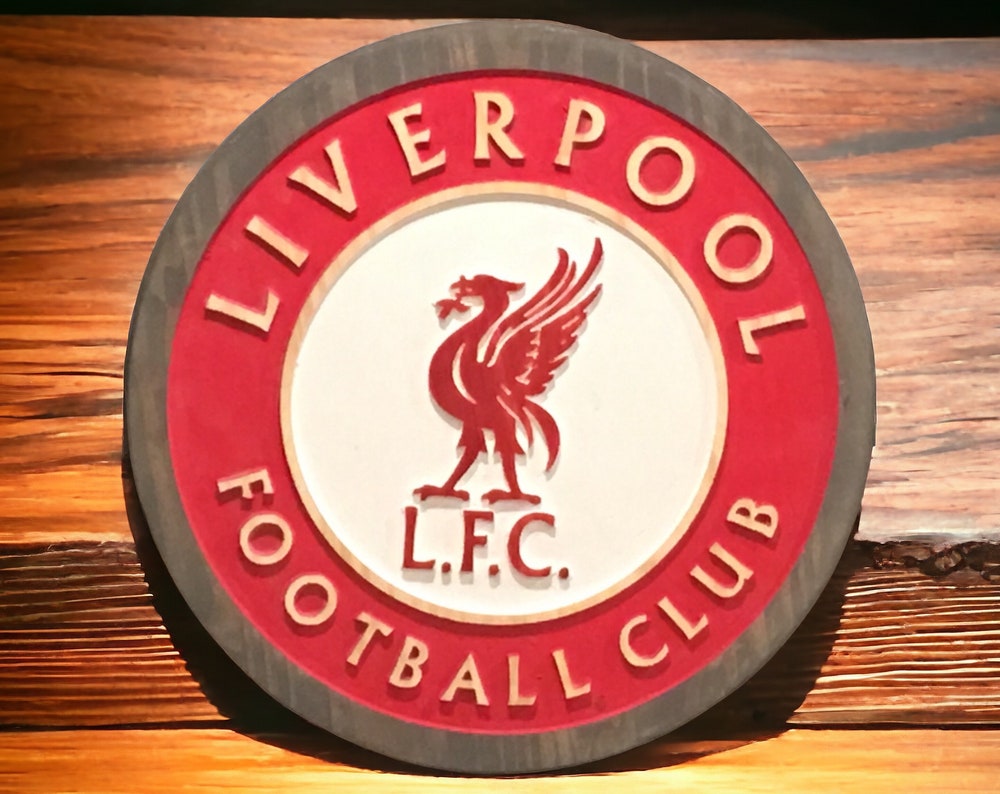 Handmade Carved Wood Sign: Liverpool FC Wall Art