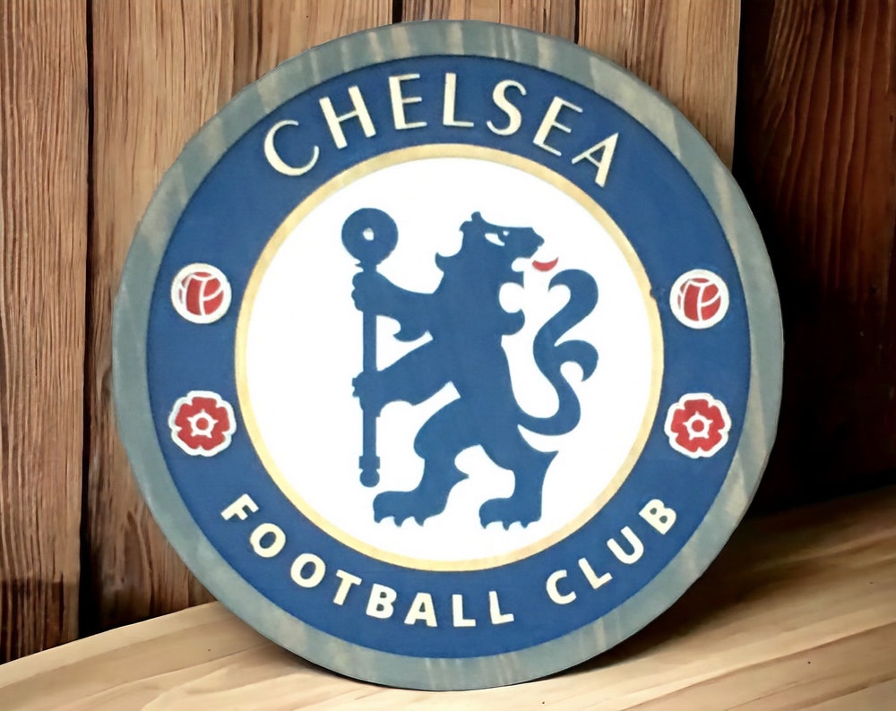 Chelsea FC Wood Sign | Handcrafted Soccer Wall Art | 15, 18, 24 | Ready to Hang | Motor City Design Shop