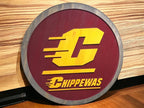 CMU Chippewas Handcrafted Wood Sign – College Wall Art
