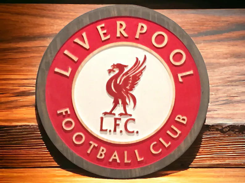 Handmade Liverpool FC Wood Sign | Carved Football Wall Art