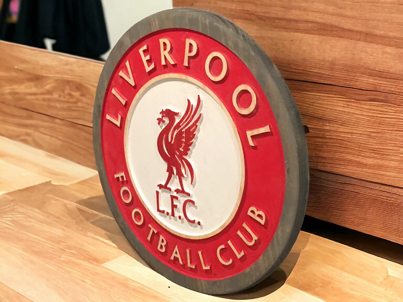 Handmade Liverpool FC Wood Sign | Carved Football Wall Art