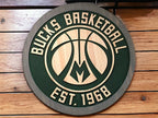 Milwaukee Bucks Handcrafted Wood Sign – NBA Wall Decor