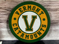 Handmade Vermont Catamounts Wood Sign: UVM Wall Decor