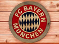 FC Bayern München Wooden Sign: Handcrafted Bundesliga Wall Art