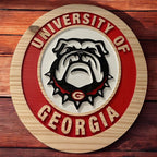 UGA Bulldogs Hand-Carved Wood Sign – University of Georgia Decor