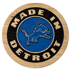 Made in Detroit Carved Wood Sign – Man Cave Decor