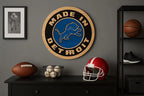 Made in Detroit Carved Wood Sign – Man Cave Decor