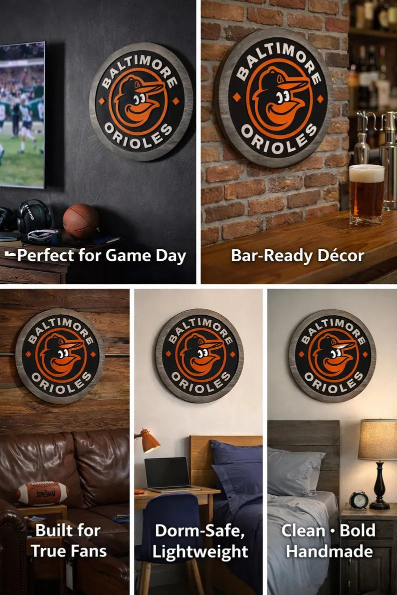 Baltimore Baseball wood carved Signs