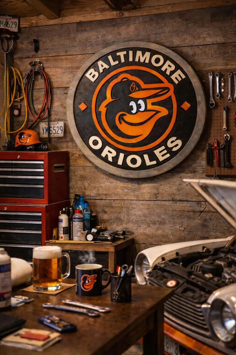 Baltimore Baseball wood carved Signs