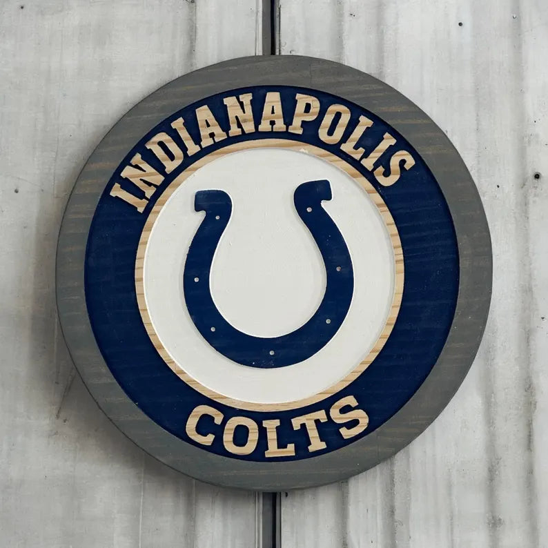 Handmade Indianapolis Colts Wood Sign | NFL Garage Bar Decor