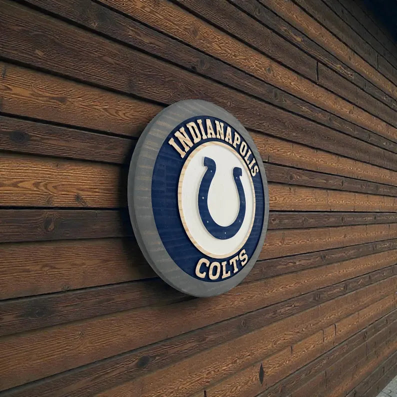 Handmade Indianapolis Colts Wood Sign | NFL Garage Bar Decor