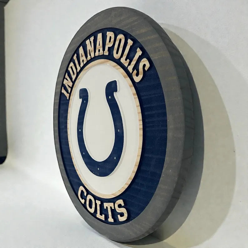 Handmade Indianapolis Colts Wood Sign | NFL Garage Bar Decor