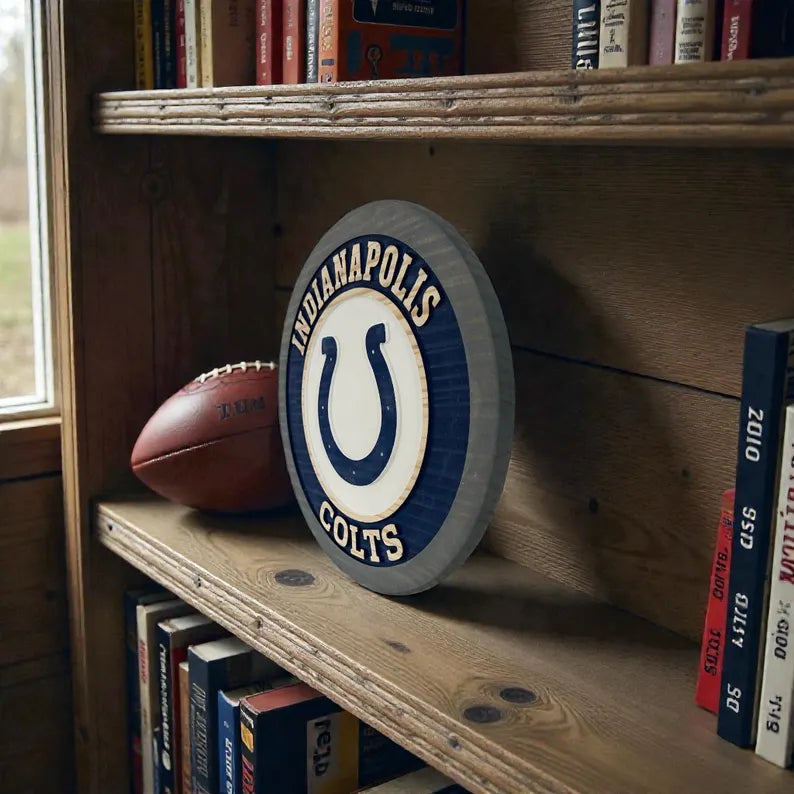 Handmade Indianapolis Colts Wood Sign | NFL Garage Bar Decor