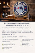 New England Patriots Handcrafted Wood Sign – NFL Fan Cave
