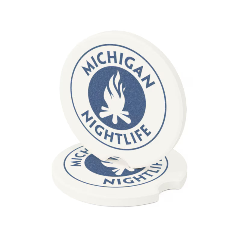 Michigan Nightlife Soapstone Car Coasters – Campfire Lake Life Accessory