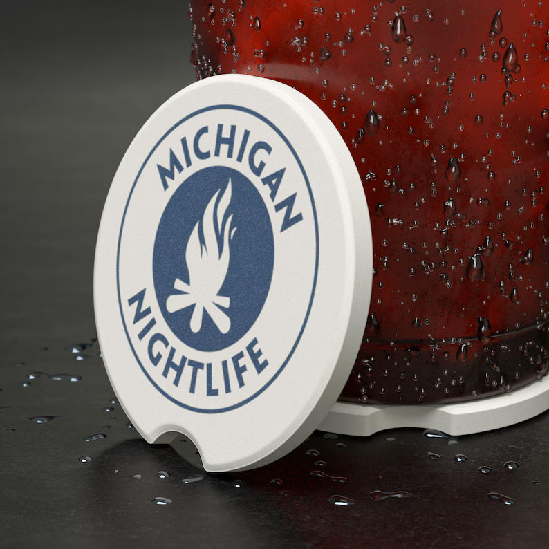 Michigan Nightlife Soapstone Car Coasters – Campfire Lake Life Accessory