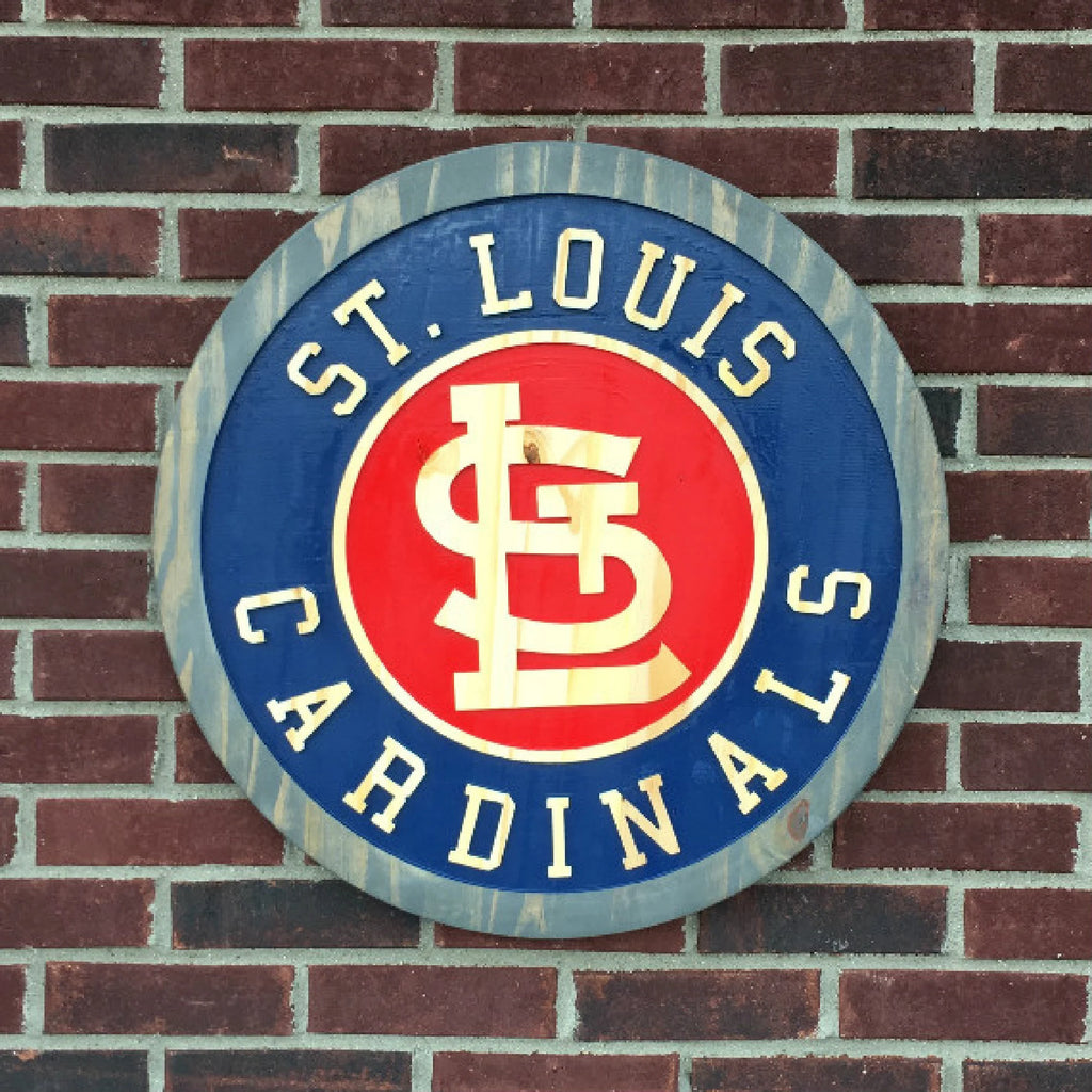 St. Louis Cardinals Wood Sign – Hand-Carved Solid Wood Wall Art