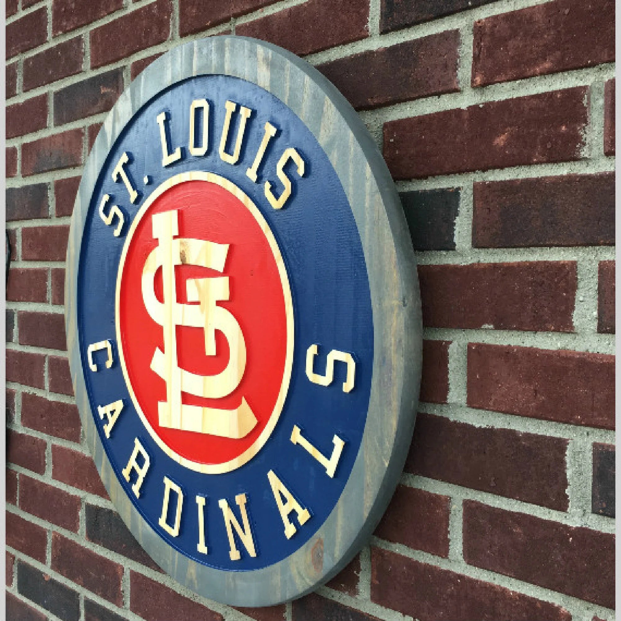 St. Louis Cardinals Wood Sign – Hand-Carved Solid Wood Wall Art