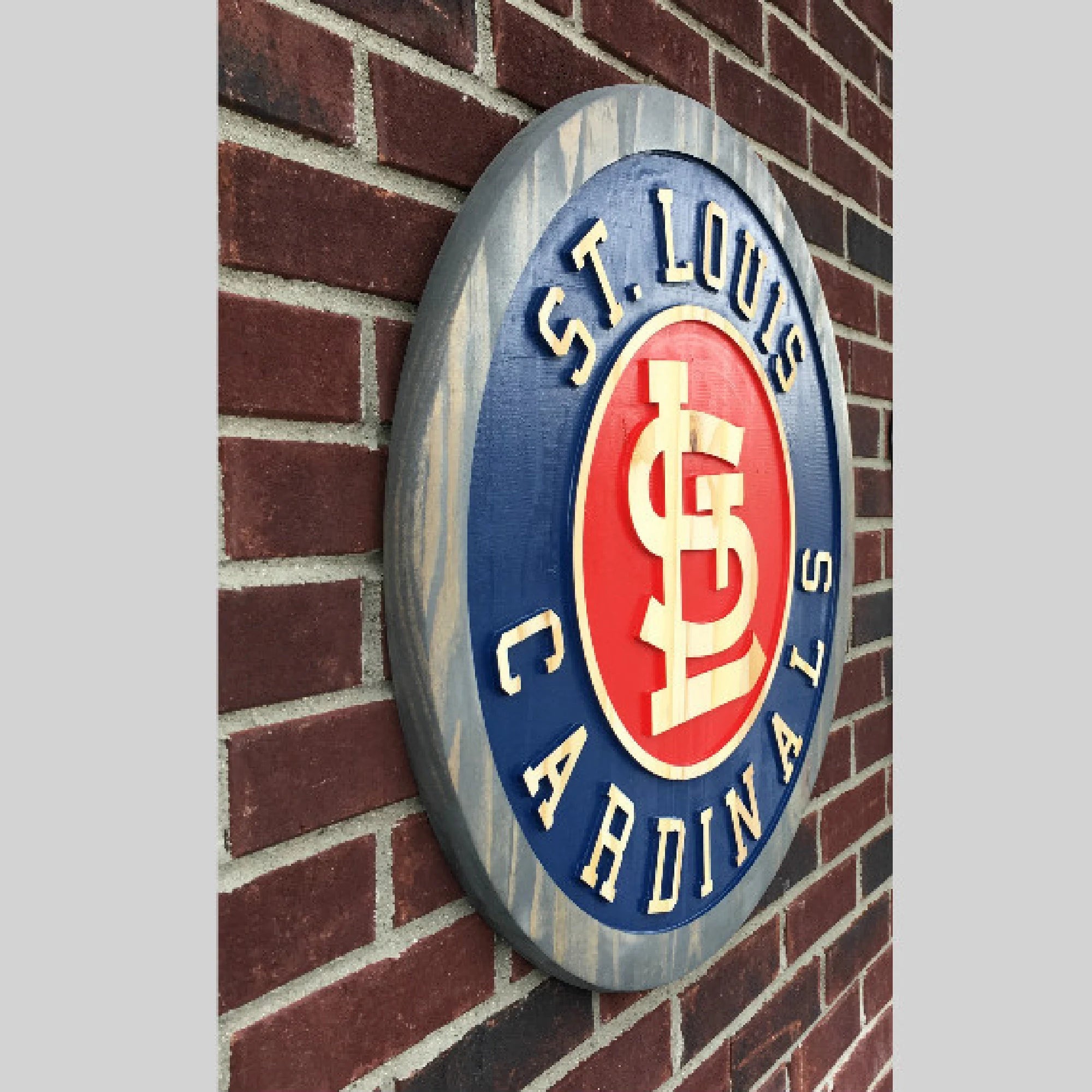 St. Louis Cardinals Wood Sign – Hand-Carved Solid Wood Wall Art