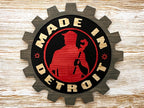 Made in Detroit Iron Worker Gear Sign