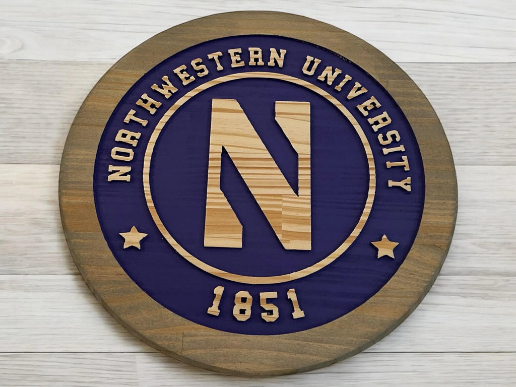 Northwestern University Wildcats Wood Sign – Handcrafted Decor