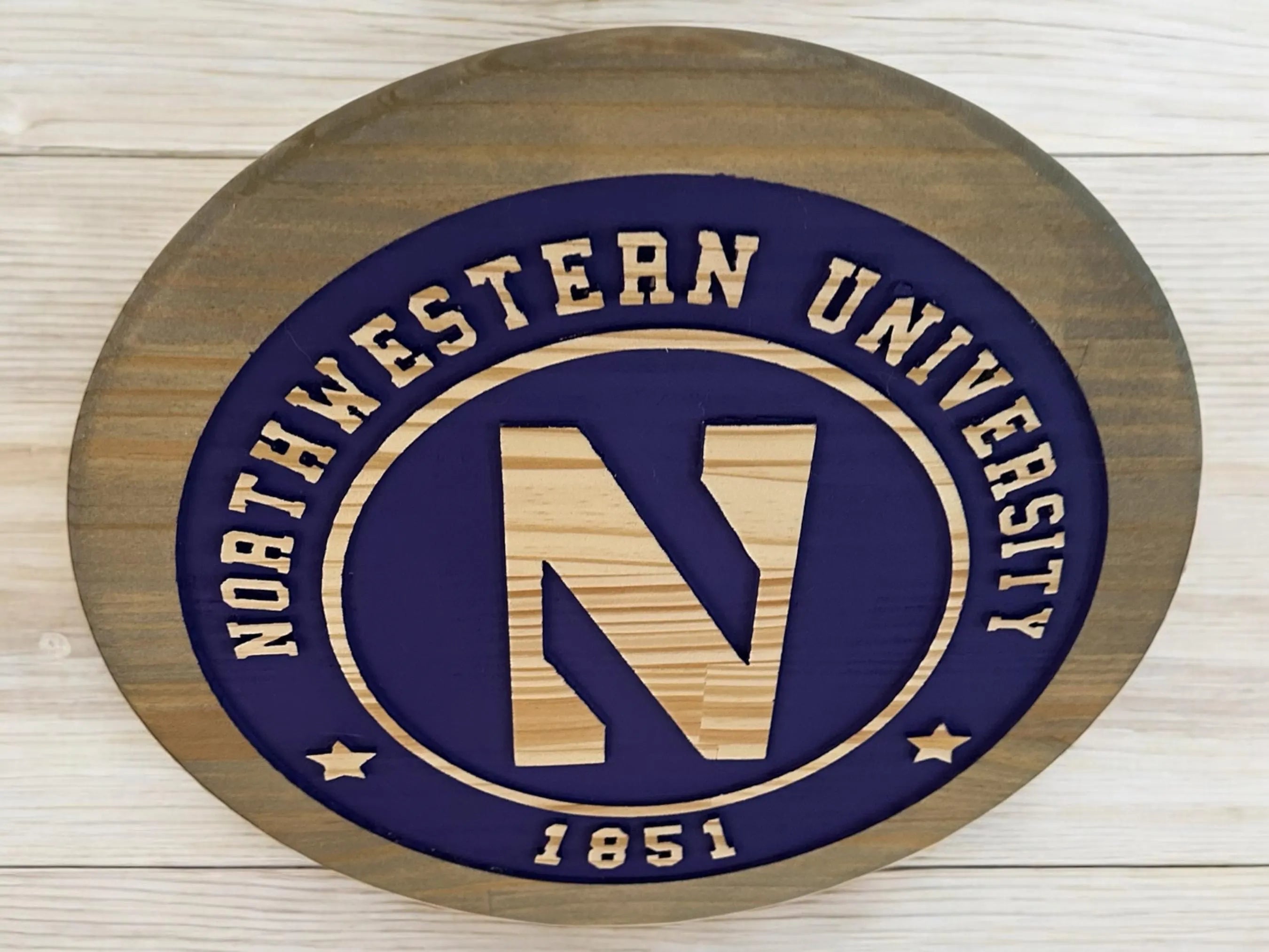 Northwestern University Wood Sign – Wildcats Wall Decor | College Fan Gift, Dorm Room, Office & Man Cave Sign