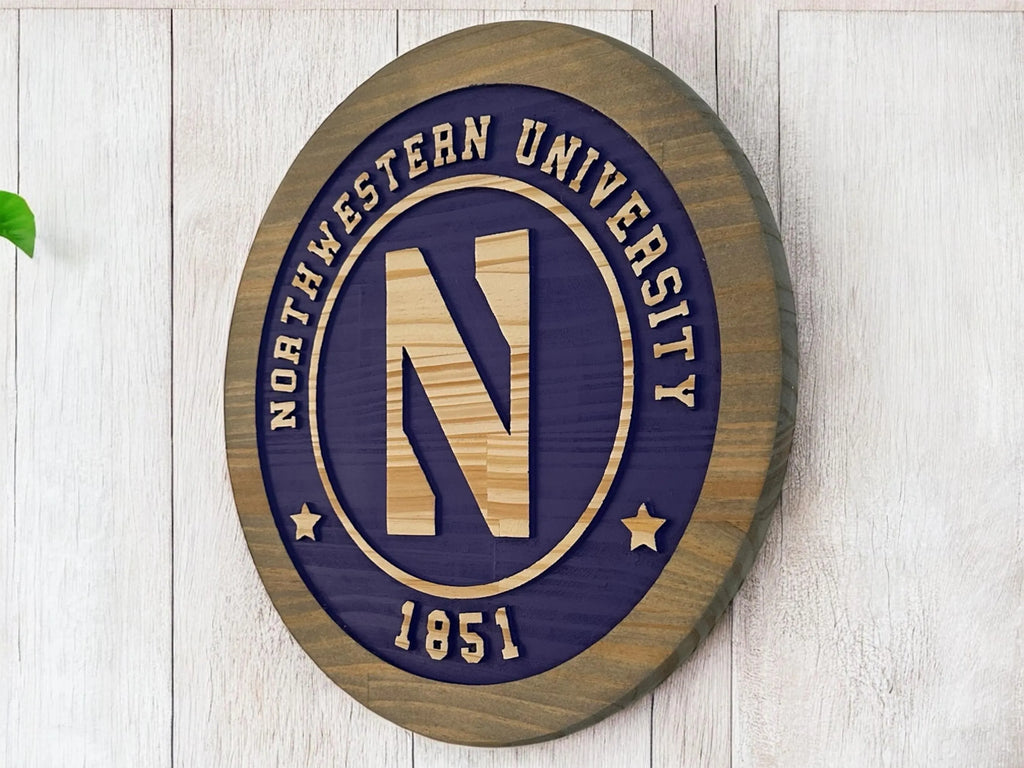 Northwestern University Wildcats Wood Sign – Handcrafted Decor