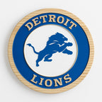 Detroit Lions wood sign side view