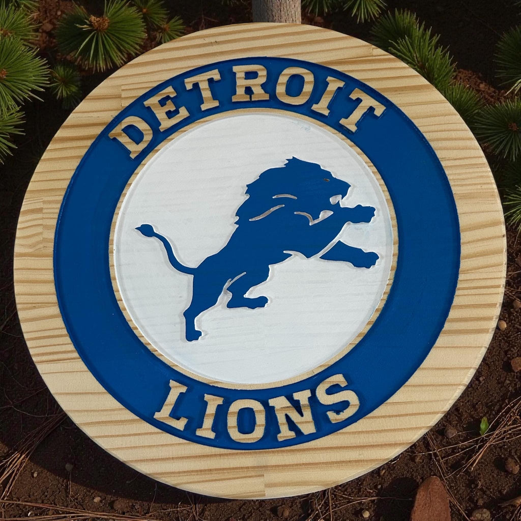Detroit Lions wood sign main