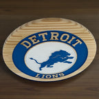 Detroit Lions wood sign size reference